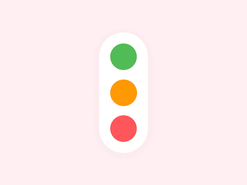 Three bulbs in traffic lights