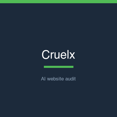 Cruelx AI website audit