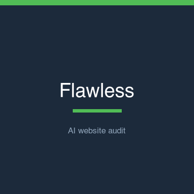 Flawless AI website audit