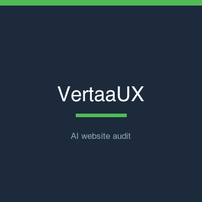 VertaaUX AI website audit